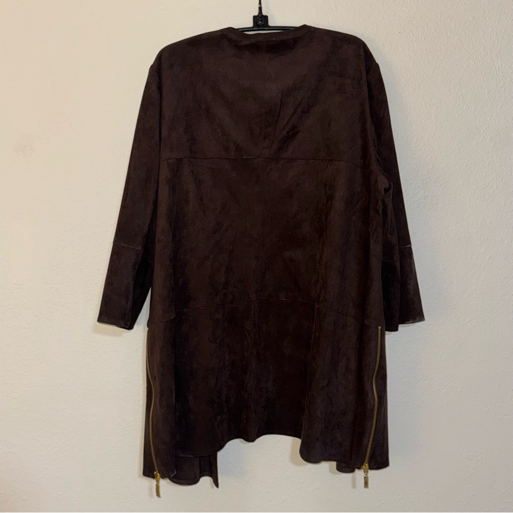 Chico’s Zip-Detail Faux-Suede Jacket. - Picture 7 of 8